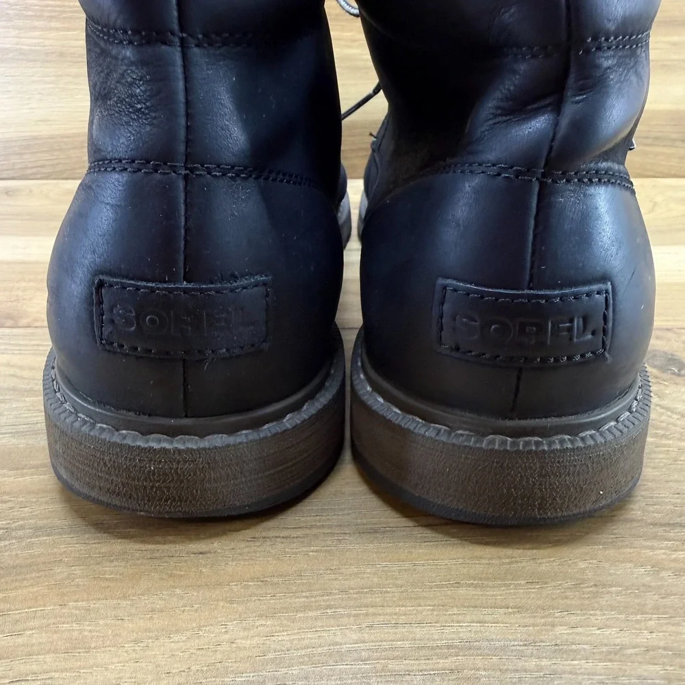 Sorel Madson II Chukka Boot Mens 11 Black Leather Business Casual Lace Up Modern